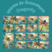 A digital collage of 12 illustrated dragonfly artworks titled 'Sparkle by SusanMarie - Dragonfly'. Each image features a vibrant, iridescent dragonfly with shimmering wings in various poses, surrounded by whimsical backgrounds of mushrooms, flowers, sparkles, and pastel skies. The overall theme is magical and nature-inspired, with a teal background and arched title text at the top.